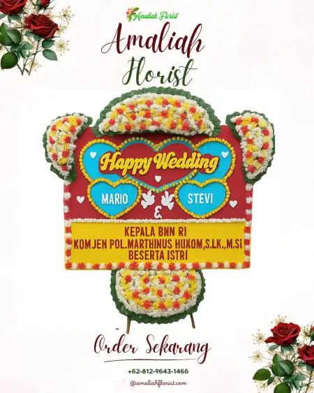 Papan Bunga Pernikahan Lebakasih